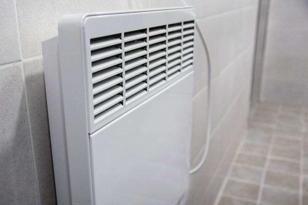 Hot air heater installed